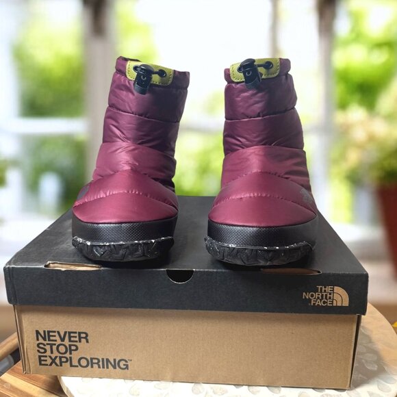 The North Face Nuptse Après Boot Women’s 5 Boysenberry TNF 550 Down Insulated Wi - Picture 10 of 11